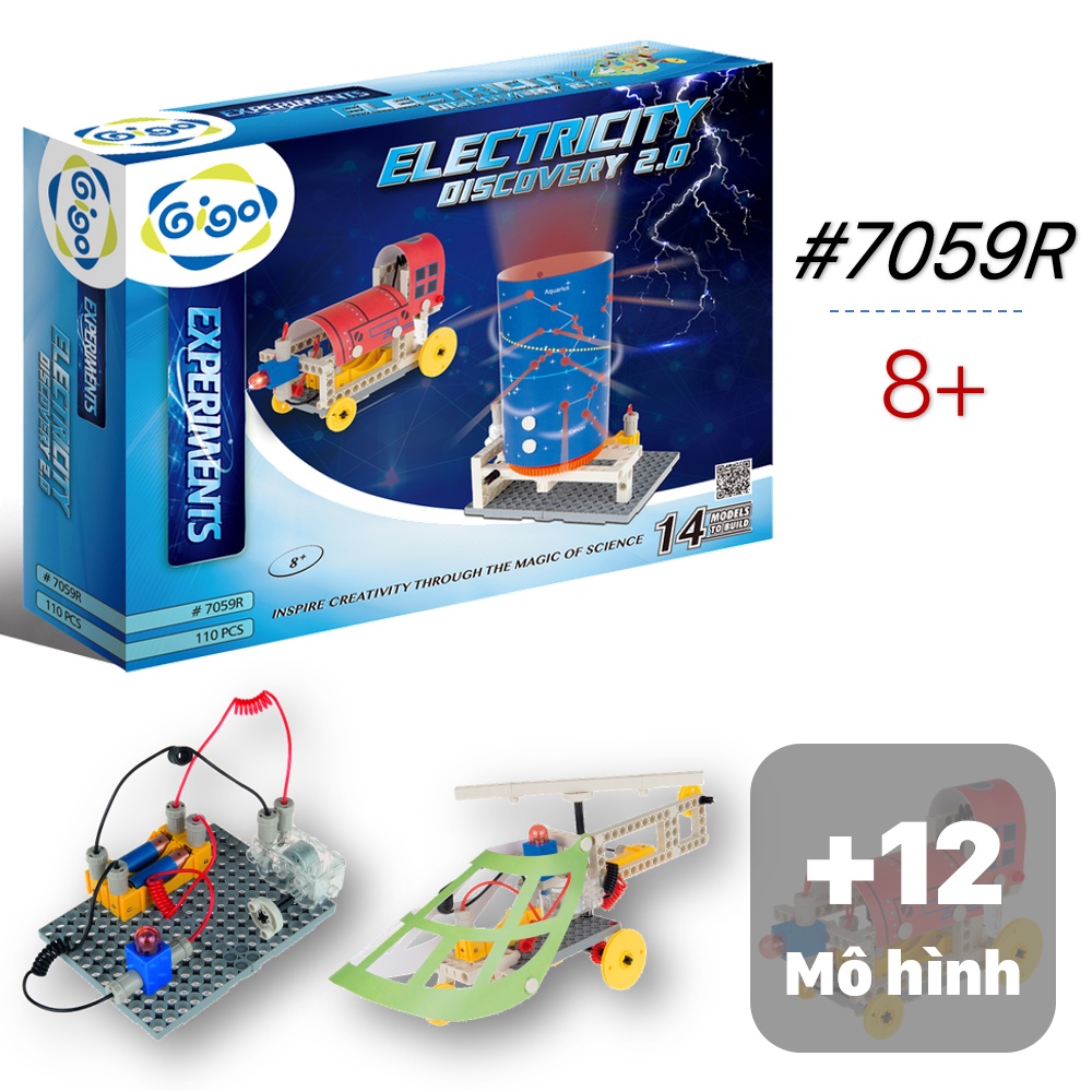 [Cao cấp] Đồ chơi lắp ráp Khám Phá Điện Năng - ELECTRICITY DISCOVERY, Đồ chơi STEM toy, chính hãng GIGO