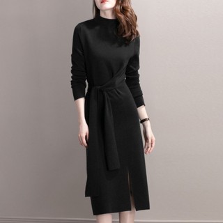 váy Đầm Áo Sweater Dệt Kim Cổ Cao Vừa Vặn Phong Cách Năm Mới 2022