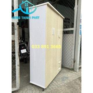 Tủ nhựa đài loan 3 cánh mở 2 hộc kéo 1m7x1m06x42