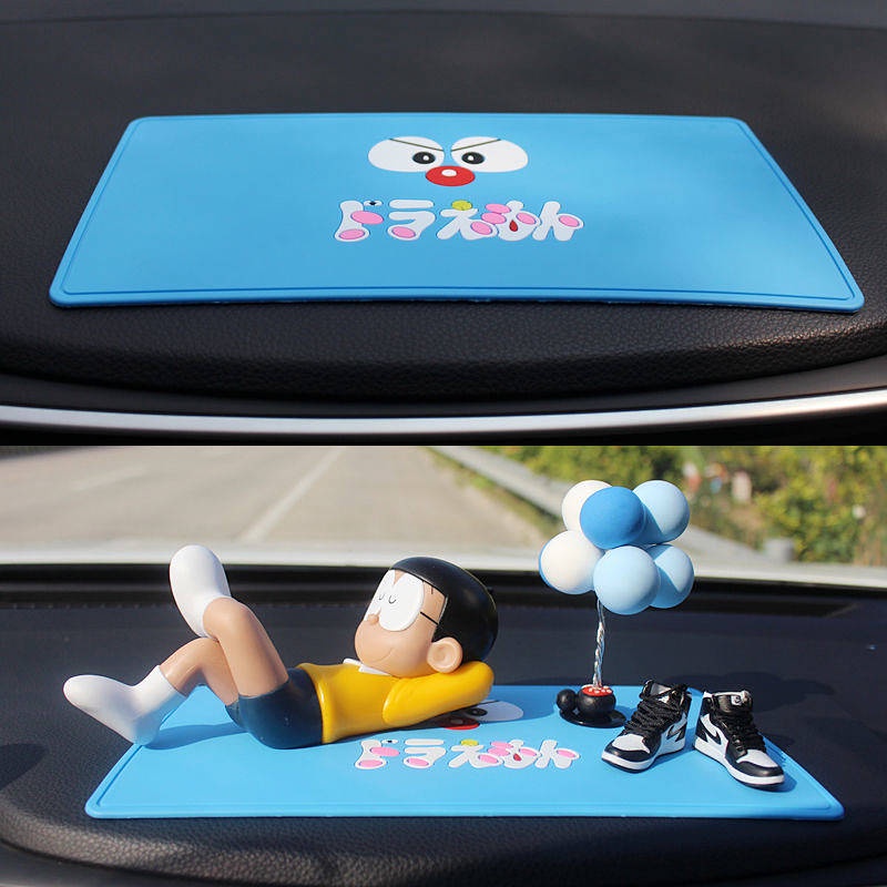 Car Cartoon Non-Slip Mat Car Large Vehicle-Mounted Mobile Phone Decoration High Temperature Resistant Center Console Instrument Panel Car Storage Pad 9EMF