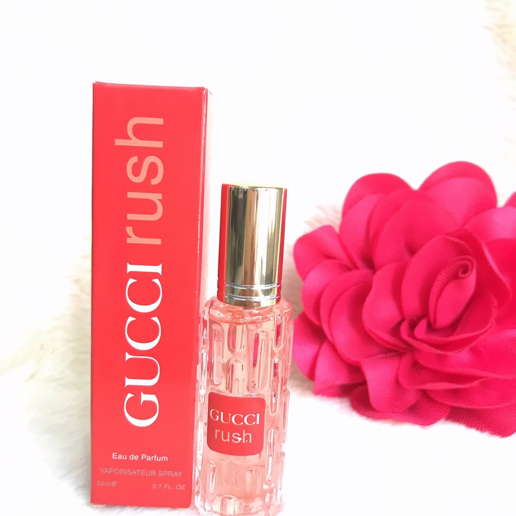 Nước hoa mini nữ Gucci Rush dạng xịt chai 20ml mẫu 4d- Mùi guci Gợi cảm