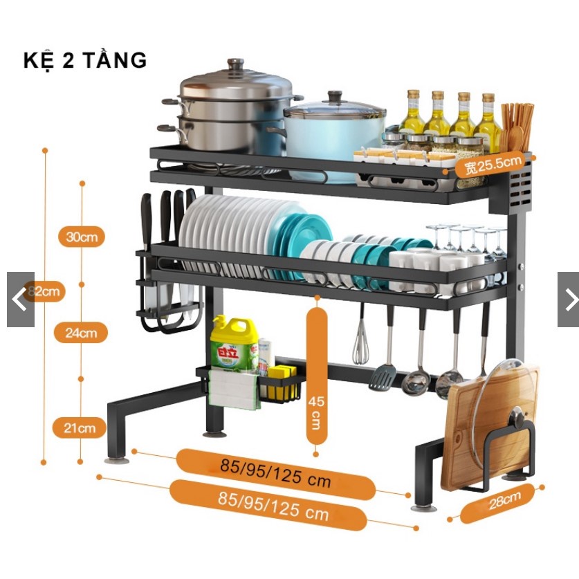 Kệ Úp Bát LOẠI 1 Kệ Chén Đĩa Thông Minh Trên Bồn Rửa Bát