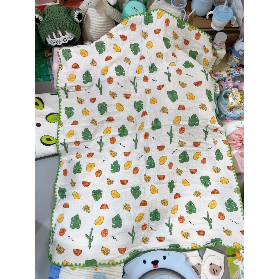 Chăn xô  Muslin  4 lớp Organic viền muslin lớp cho bé KILUTA
