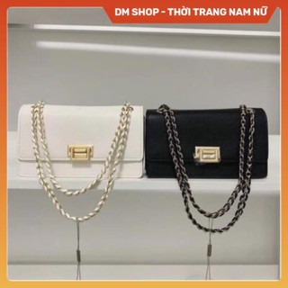 Túi xách nữ đeo chéo , Túi sách đeo vai kẹp nách CNK Sang Chảnh Màu Đen Trắng vân da nhỏ phong cách Hàn Dm Shop