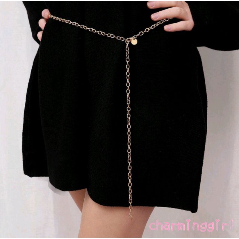 Thắt lưng mini phối dây xích cá tính