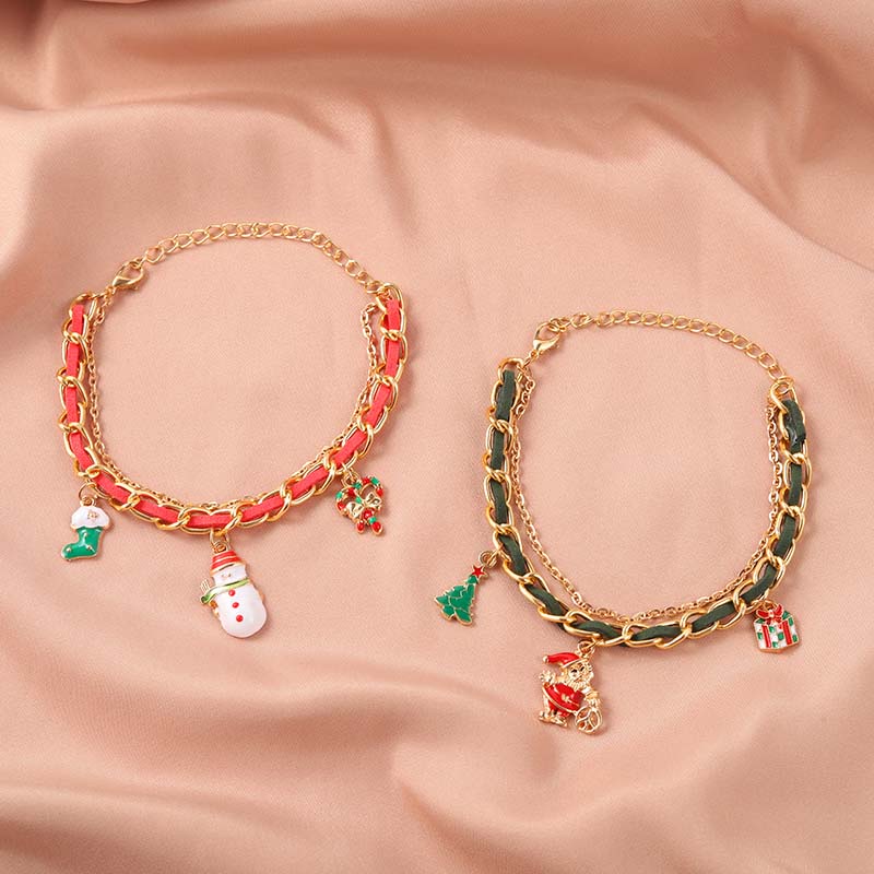 Vòng Đeo Tay Họa Tiết Giáng Sinh Thời Trang Dễ Thương Bắt Mắt