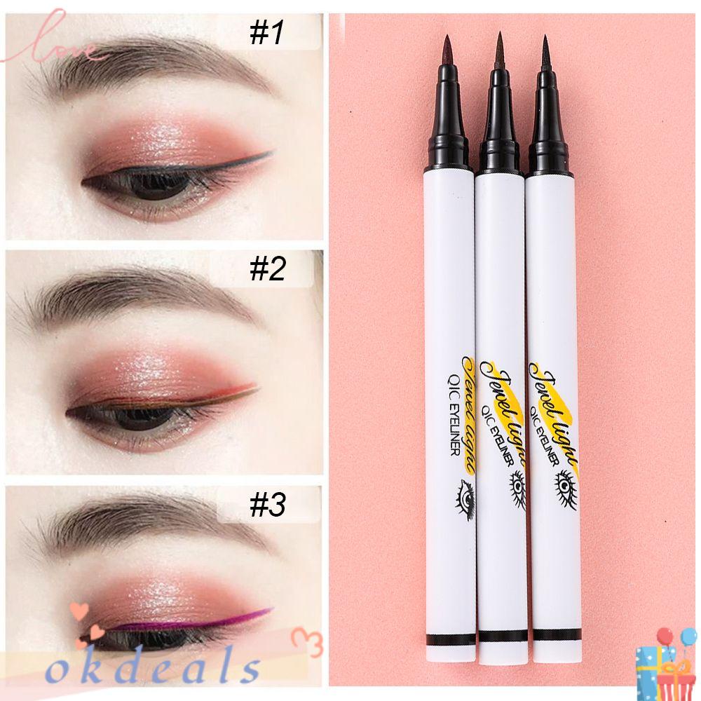 Bút Kẻ Mắt OKDEALS Trang Điểm Lâu Trôi Nhanh Khô Nhiều Màu Sắc