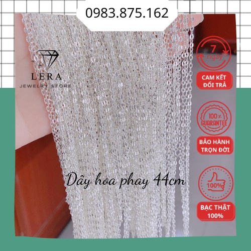Dây chuyền nữ bạc ý, dây hoa phay bạc cho nữ, vòng cổ bạc - cam kết chuẩn bạc tại trang sức bạc LERA