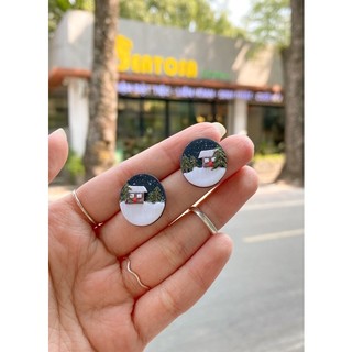Khuyên tai đất sét nung Polymer Clay (It's December)