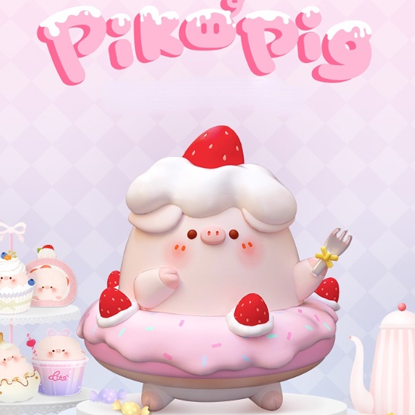 ★Hgtoys★ [Tùy Chọn] [Chính hãng] Bộ đồ tráng miệng Piko pig Blind Box Doll Tide Play Trang trí Quà tặng