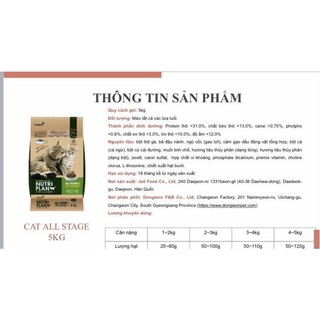 Hạt thức ăn cho mèo mọi lứa tuổi Nutri Plan 5kg