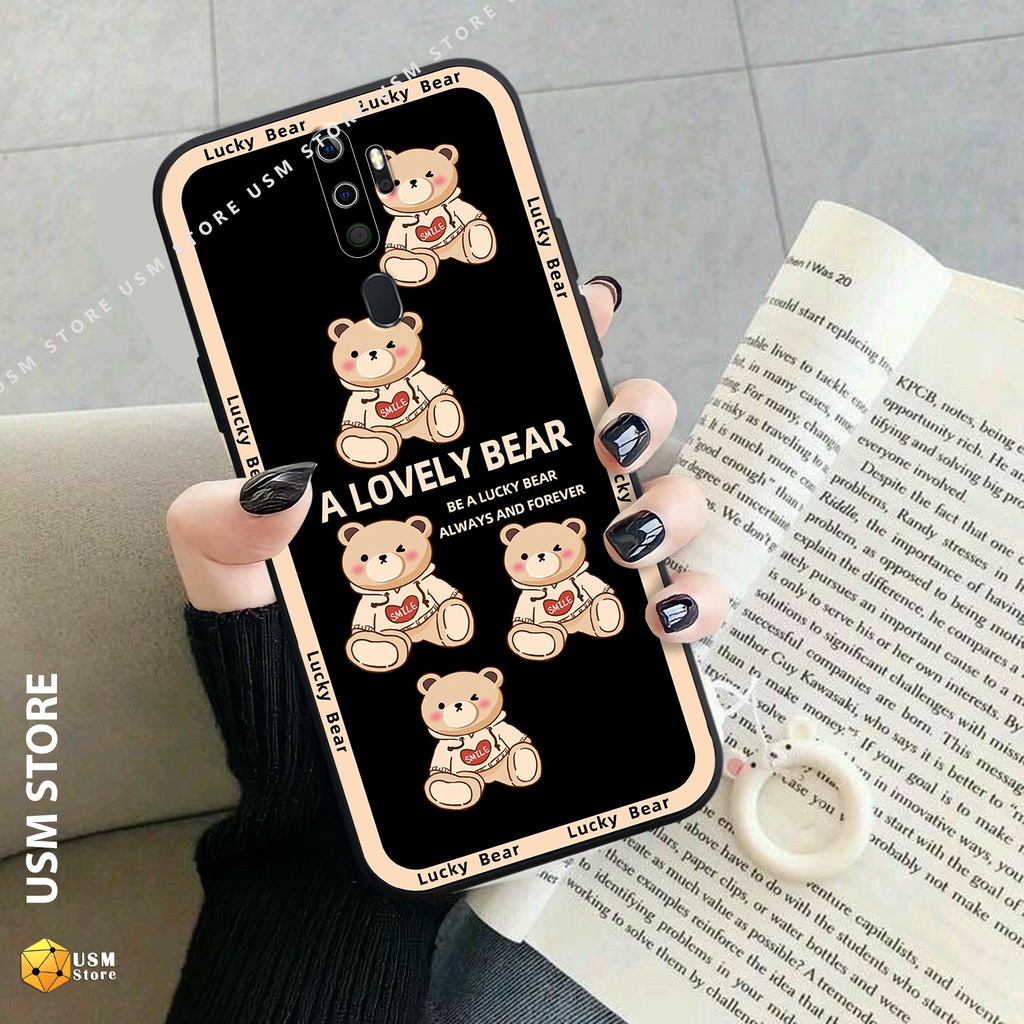 Ốp lưng OPPO F1S/F11 PRO/F7/F9/F9 PRO/F15/A5 2020/A9 2020/A11/A11X/A36-4G/A59/A59S/A76-4G/A79/A91/RENO 3-4G, LUCKY BEAR