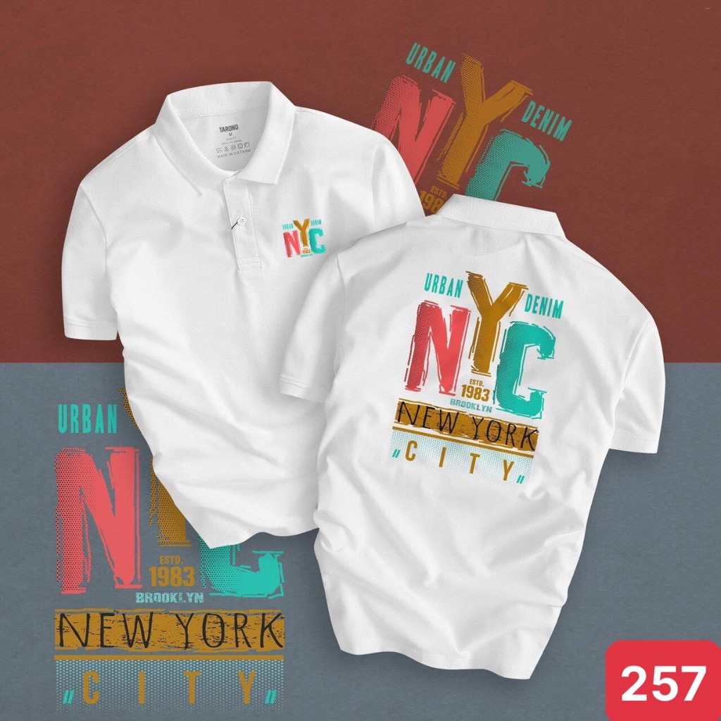 Áo thun nam polo cổ trụ màu trắng chất vải cotton dày dặn co giãn tay ngắn, phông nam đẹp ADO16 nhiều mẫu