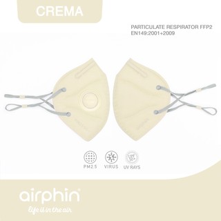 Khẩu trang Airphin FFP2 người lớn Crema (Kem) - Size L - 29k/c