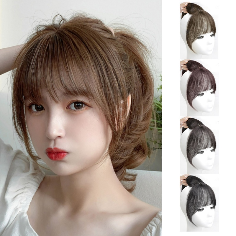 Tóc Mái Giả Dài Mái Ngang 3D Bằng Sợi Tổng Hợp Tự Nhiên Thời Trang Cho Nữ