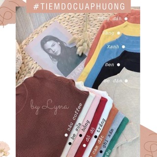 Áo len tăm cổ 3 phân nhiều màu