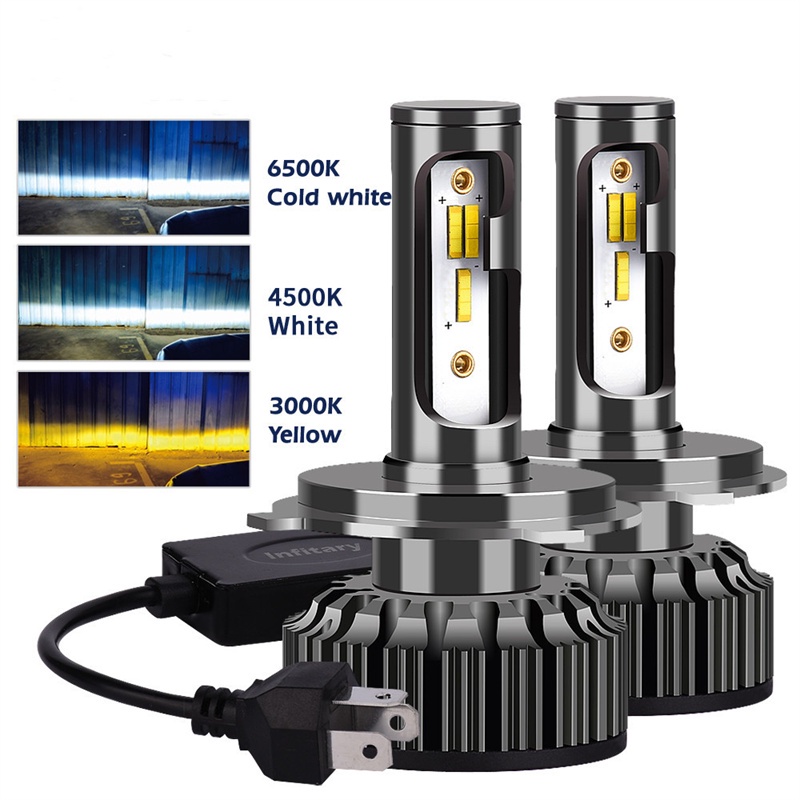Đèn Pha led h4 h7 20000lm h1 h3 h11 h13 880 9005 9006 9007 3000k 4500k 6500k Thay Đổi Màu Sương Mù C