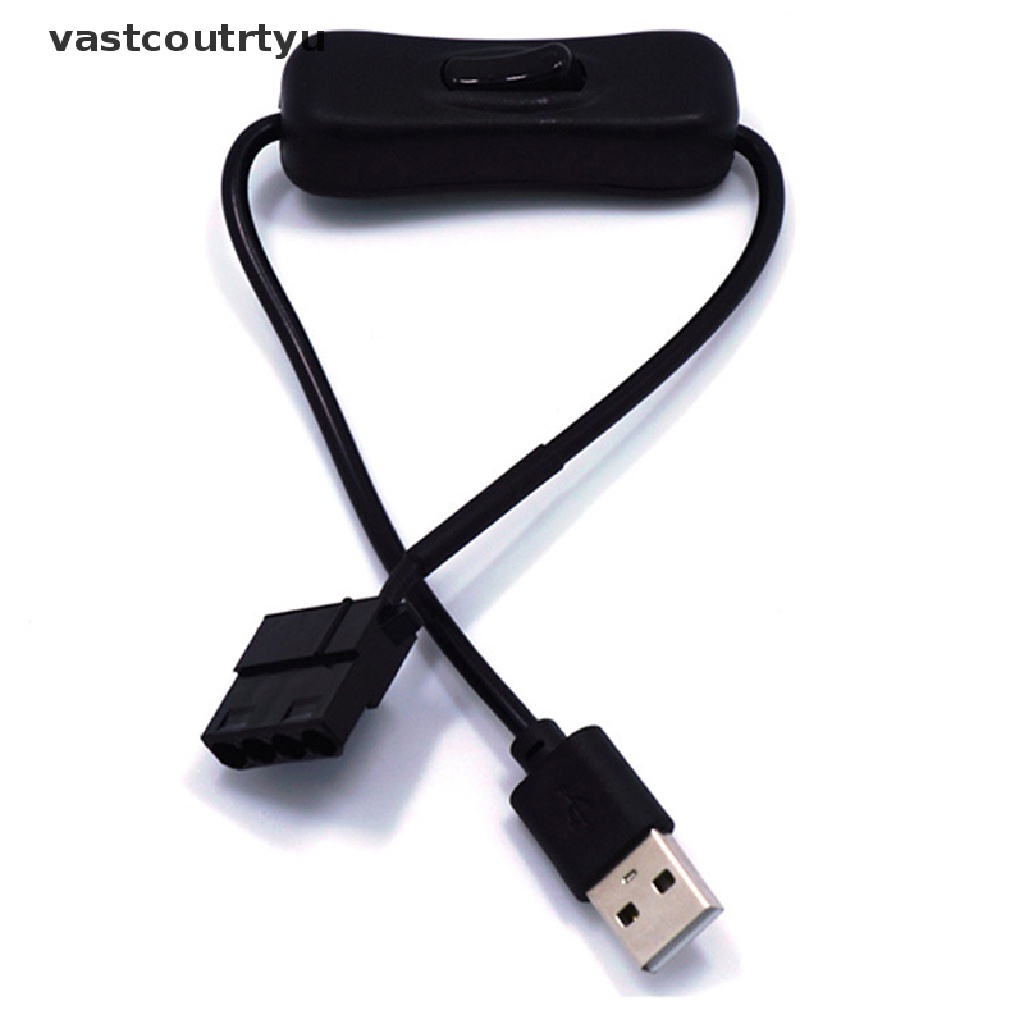 Cáp Chuyển Đổi Cổng USB Sang Cổng Molex 4Pin Kèm Công Tắc Cho Quạt Máy Tính
