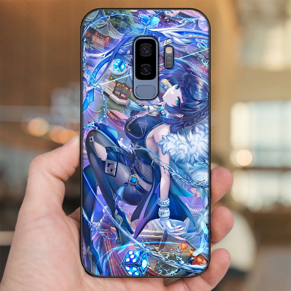 Ốp lưng Samsung S9 Plus viền đen in hình Yelan Genshin Impact