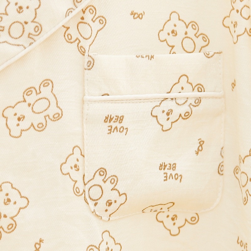 Bộ đồ ngủ mặc nhà cho bé  MOMOJAMA bộ pijama dài tay quần dài chất thô gingham đồ bộ mặc nhà thanh lịch cho bé