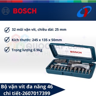 Bộ vặn vít đa năng 46 chi tiết mẫu mới - Bosch chính hãng