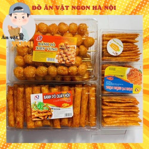 Bánh bò quẩy hộp bánh bò xiên vừng bò vừng miếng loại hộp đặc biệt đồ ăn vặt ngon giá rẻ