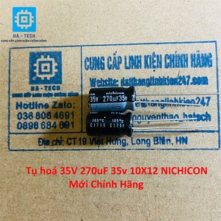 Túi 20 chiếc tụ hoá 35v 270uf 35v 10x12 nichicon chính hãng mới 100%