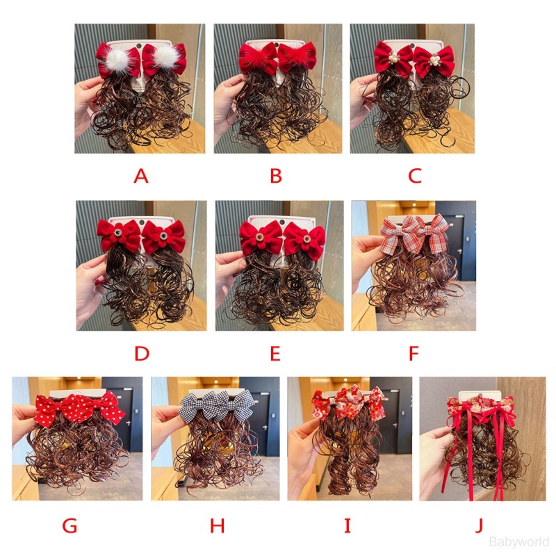 Kẹp Tóc Hình Nơ Màu Đỏ Phong Cách Trung Hoa Mừng Năm Mới Cho Bé Gái