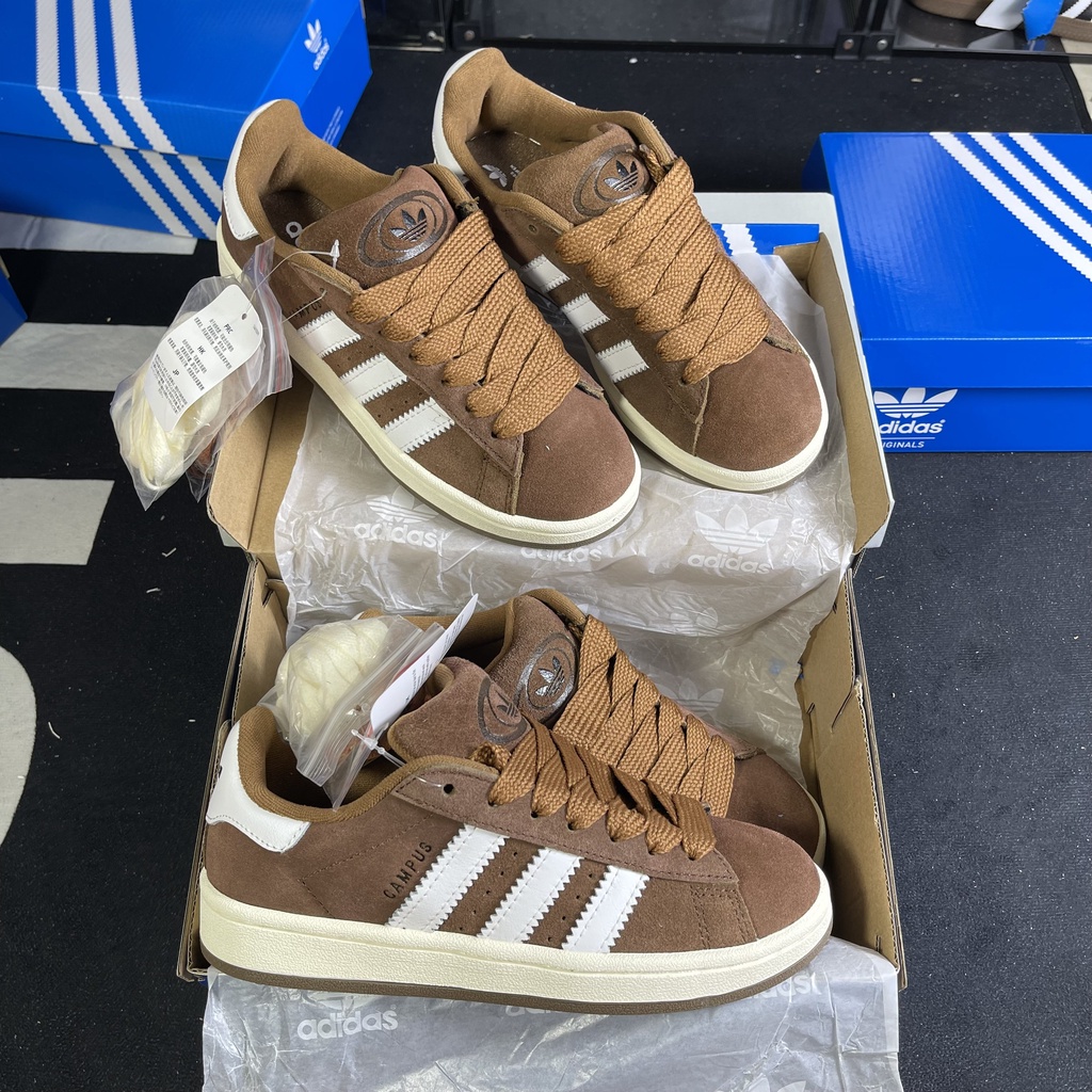 giày thể thao sneaker das campus giày sò nâu vệt trắng mẫu mới bản cao cấp ảnh thật kèm video