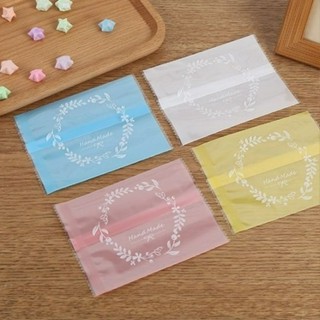  100 Túi đựng bánh cookie  bánh quy  trà hoa họa tiết VÒNG HOA 4 MÀU 