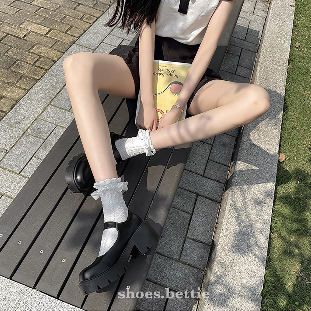 Giày Mary Janes đế răng cưa 7cm