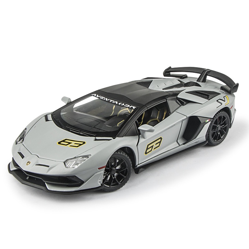 Mô Hình Xe Hơi Lamborghini SVJ 63 Tỉ Lệ 1: 24 Bằng Hợp Kim Có Đèn Và Nhạc Cho Bé Trai
