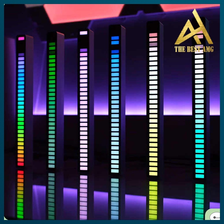 Thanh Đèn Led RGB Nhiều Chế Độ Nháy Theo Điệu Nhạc - Đèn Trang Trí Cảm Biến Máy Tính, Quay Tik Tok
