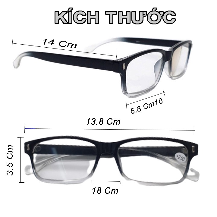 Kính lão viễn thị đọc báo cho người lớn tuổi tặng hộp gấp gọn và khăn lau