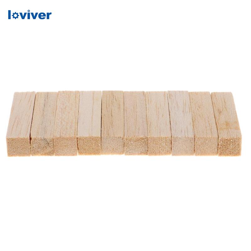 Set 10 Khối Gỗ Balsa Hình Vuông 80mm Chưa Hoàn Thiện