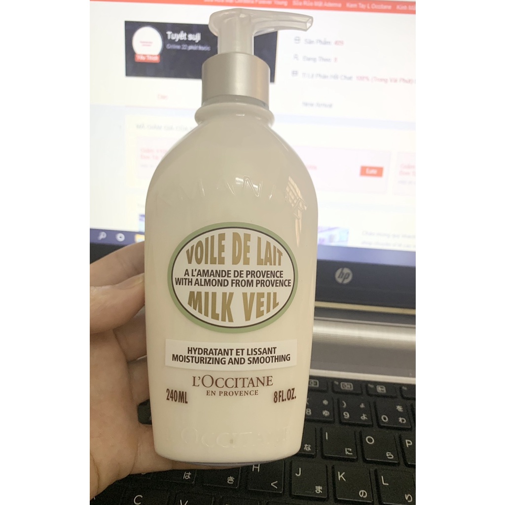 Sữa dưỡng thể hạnh nhân Loccitane / L’Occitane Almond Milk Veil 240ml
