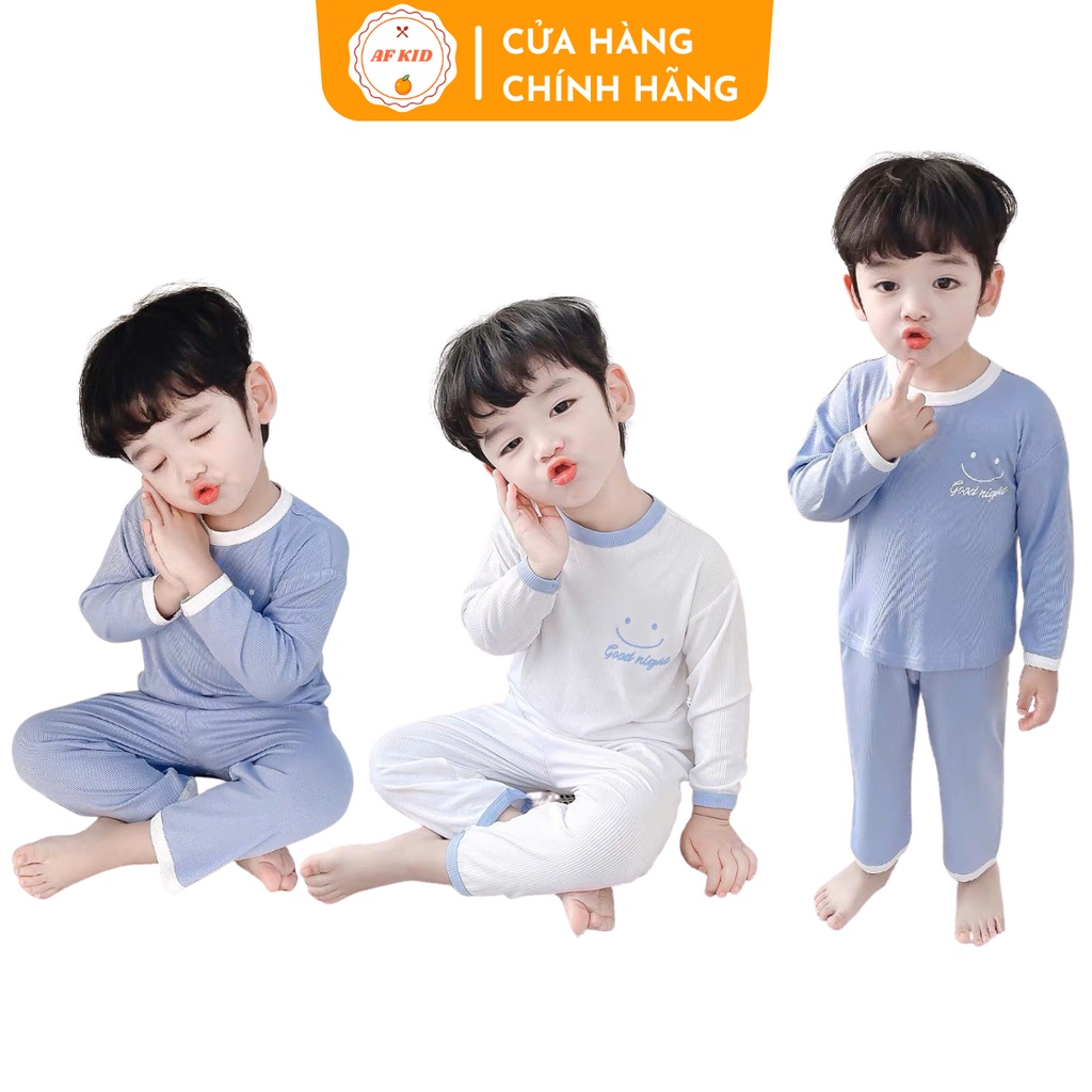 Bộ quần áo trẻ em 7-27kg dài tay Minky Mom Goodnight cho bé trai bé gái, vải len tăm cao cấp siêu co giãn và mềm mịn