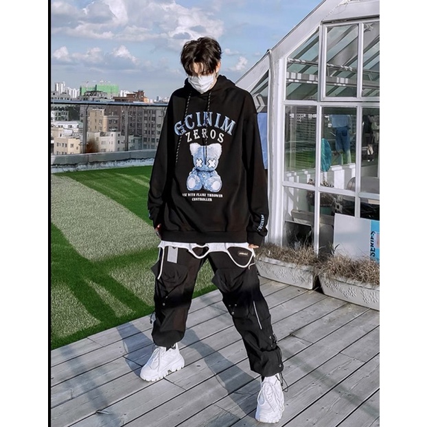 Áo hoodie nỉ cotton gấu ZEROS TT12