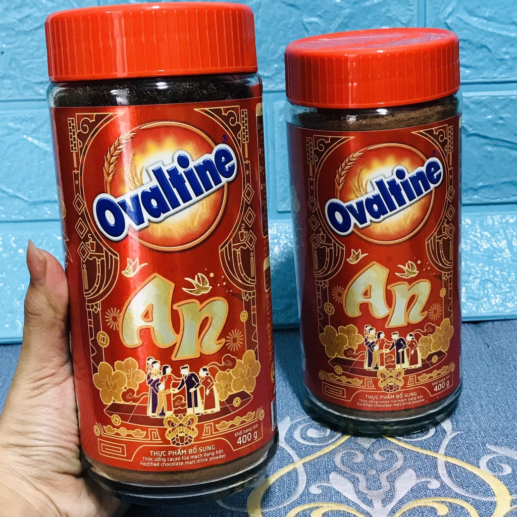 Thức uống lúa mạch hương vị sô-cô-la Ovaltine bột hũ thủy tinh 400g