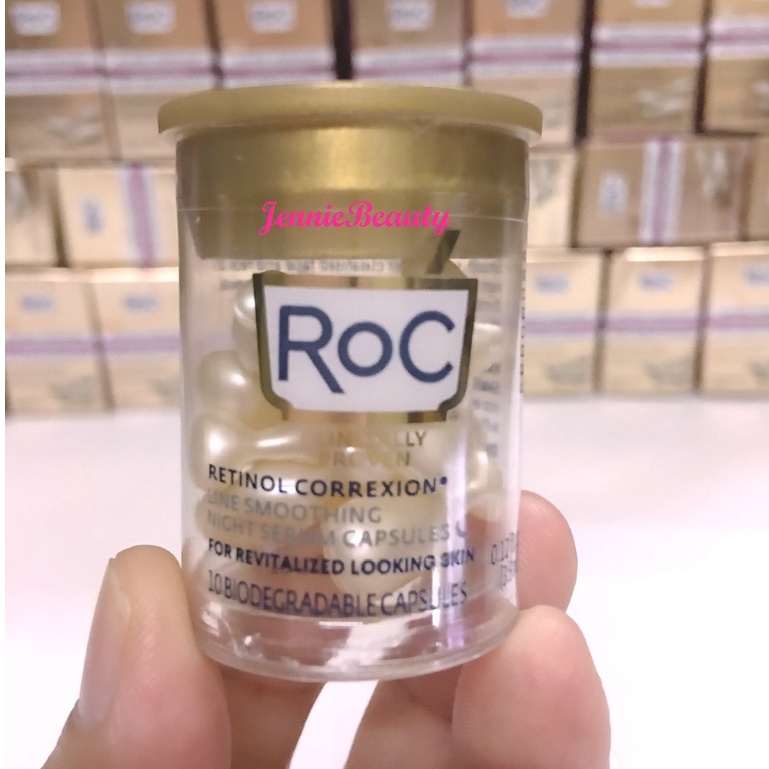 Tinh chất serum chống lão hóa, giảm nếp nhăn Roc Retinol Correxion Line Smoothing Night Serum Capsules