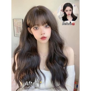 Tóc Nguyên Đầu Xoăn Sóng Lơi Dài Phủ Hói Che Bạc Dày Tóc