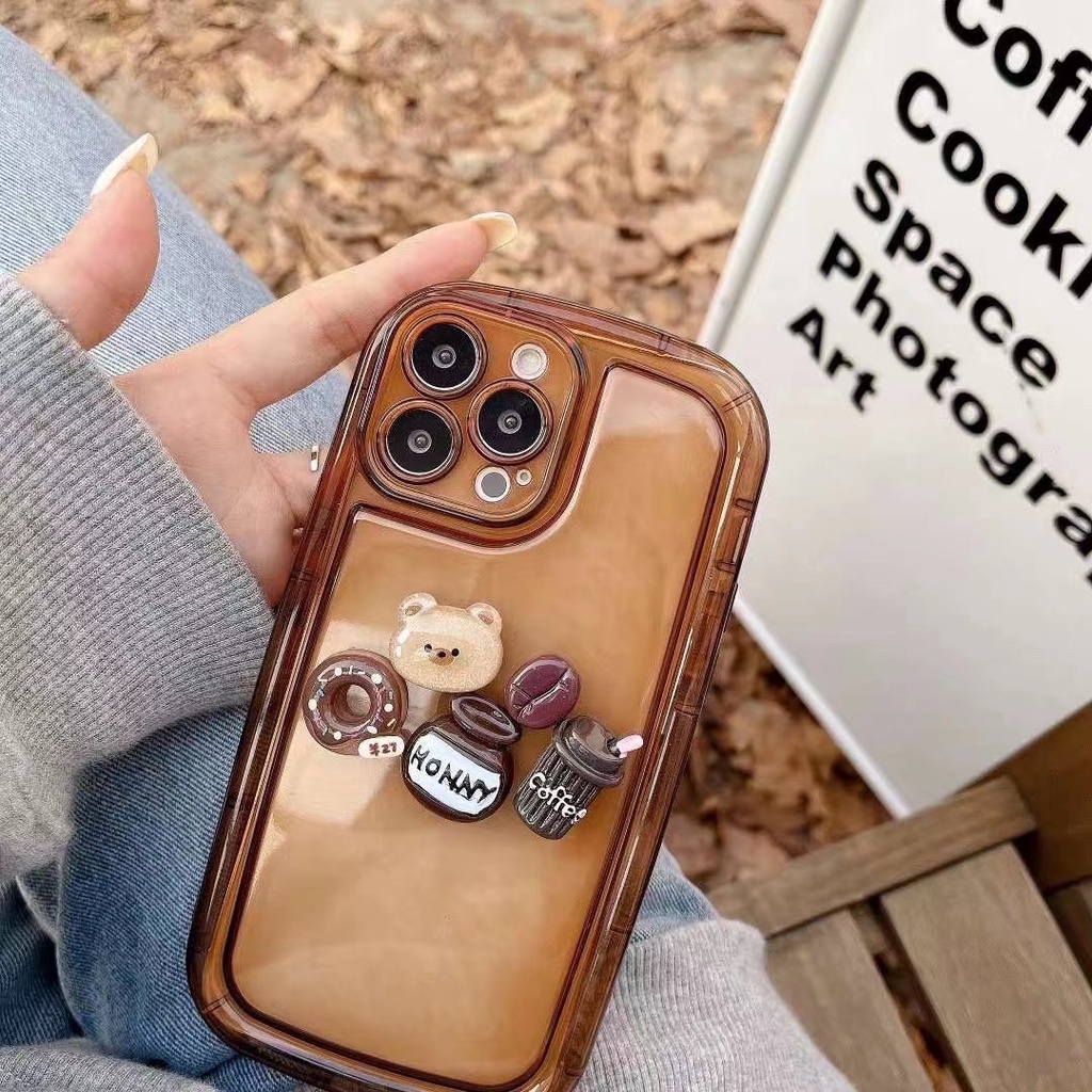Ốp Điện Thoại Mềm Hình Gấu Nâu 3d Cho Iphone 14 14 Pro 14 Pro Max 14 PLUS 11 12 13 Pro Max 11 Pro Max