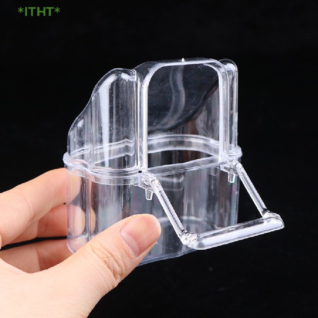 Hộp Đựng Thức Ăn / Nước Uống Bằng Nhựa Trong Suốt Dành Cho Chim Vẹt Mới