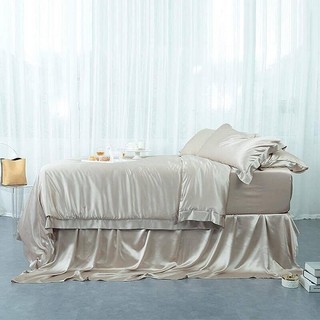 Ga Giường Drap Lẻ Phi Lụa Lavish Silk cao cấp mát lạnh hàng loại 1 - Vàng Kem