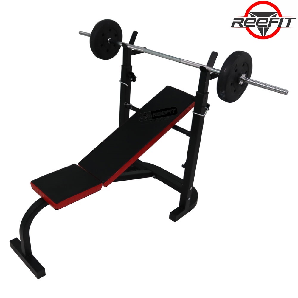 Ghế tập tạ gánh tạ đa năng ghế tập gym kết hợp giá đỡ tạ reefit RF-20150 (KO KÈM ĐÒN VÀ TẠ MIẾNG)