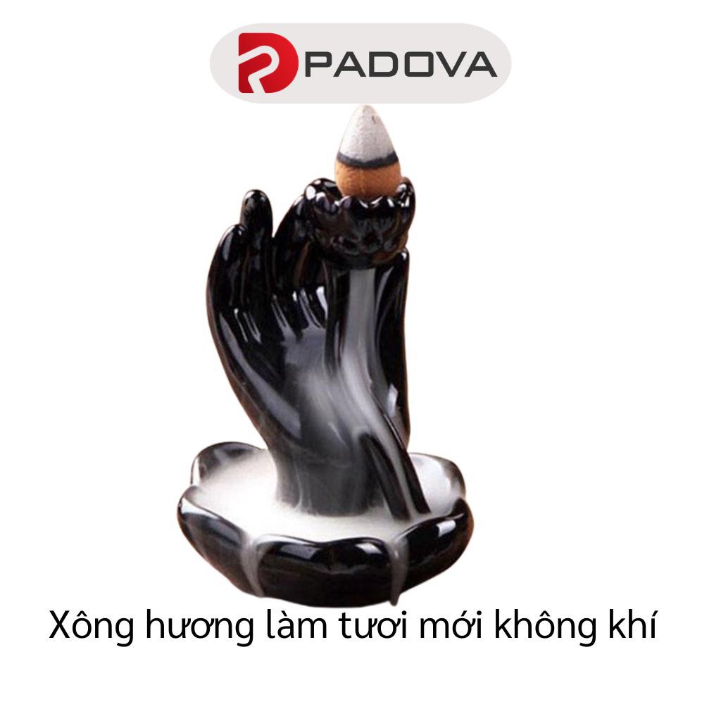 Thác Khói Trầm Hương Hình Bàn Tay Phật Gốm Sứ Cao Cấp PADOVA 4663