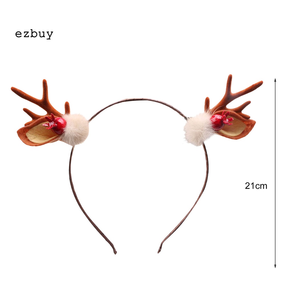 1 / 1 Cặp Băng Đô Cài Tóc Hình Tuần Lộc Giáng Sinh Co Giãn Tốt Không Đau Có Thể Tái Sử Dụng