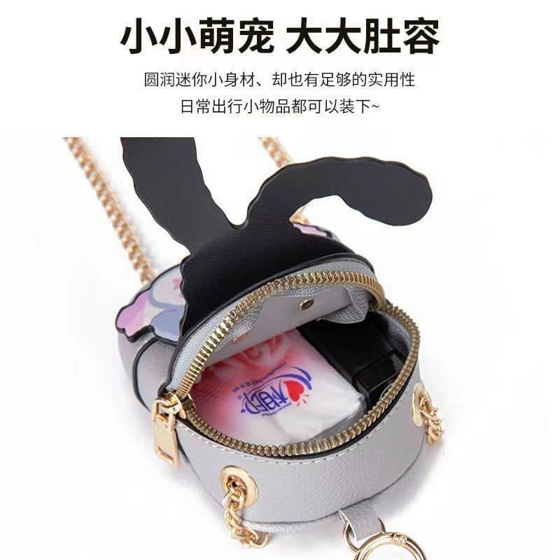 Túi đeo chéo mini hình thỏ Bunny dễ thương cho các bé