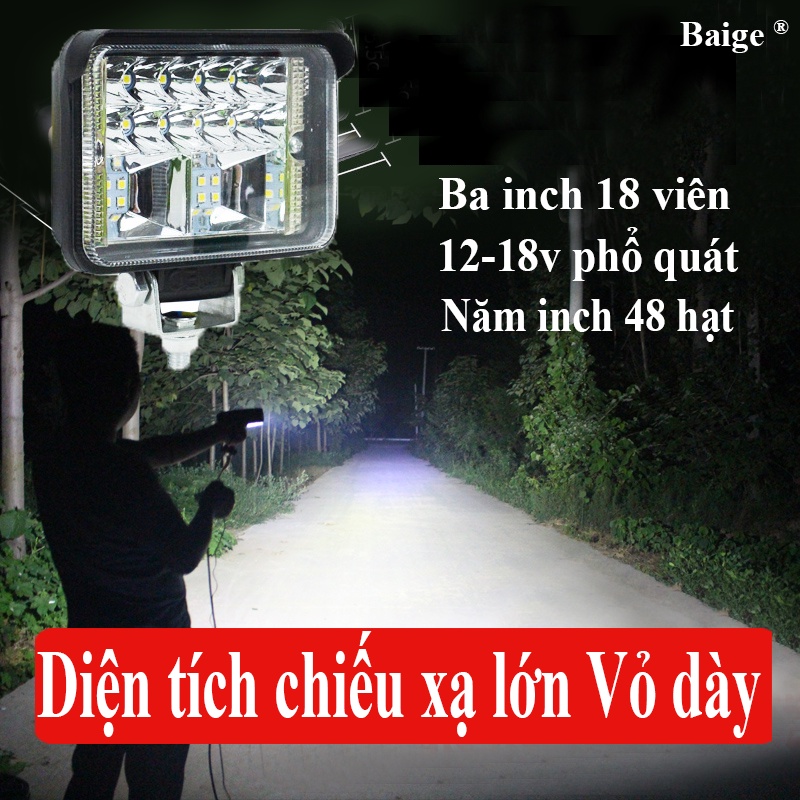 đèn led siêu sáng（Gm 48W-72W, 3 inch 18 hạt / 5 inch 48 hạt