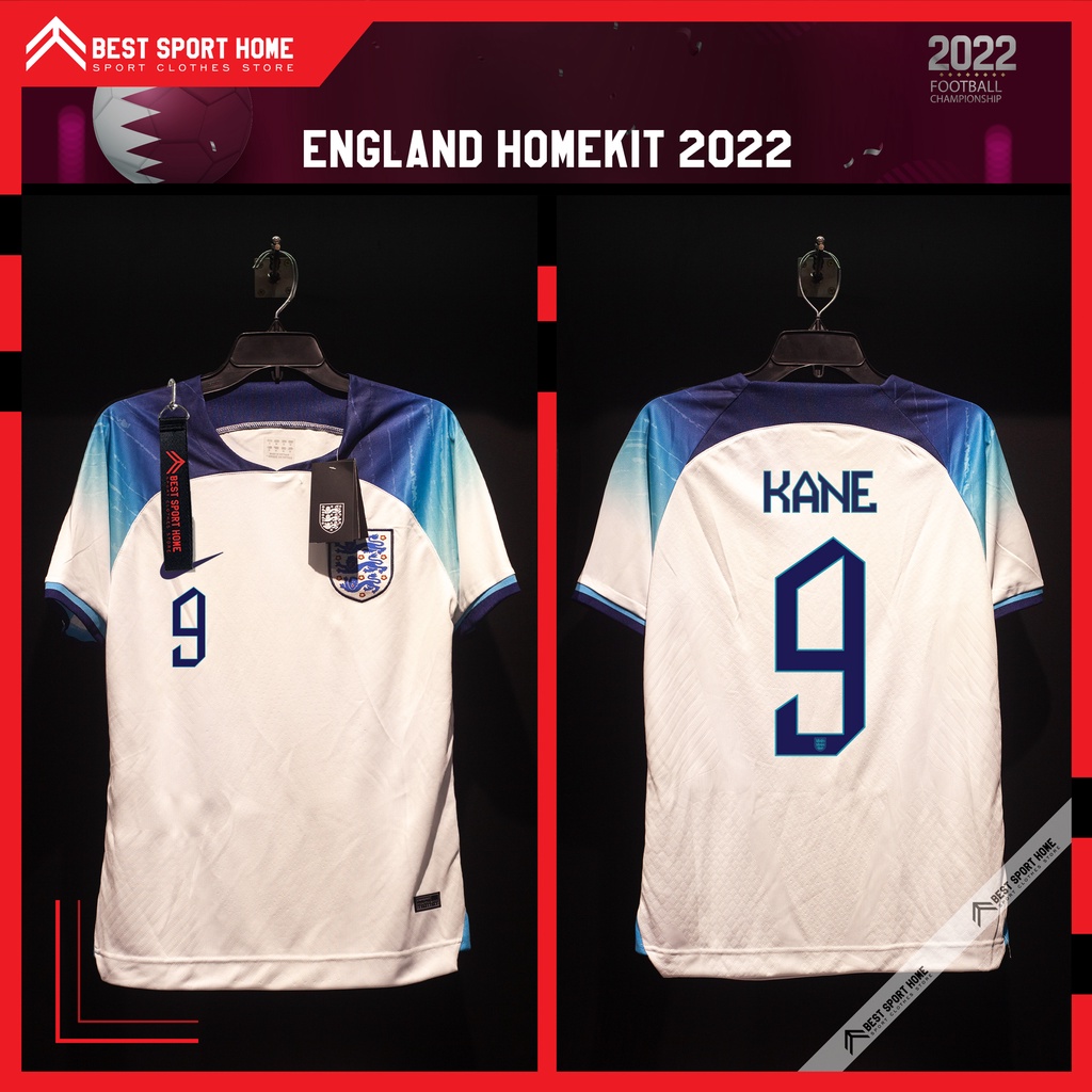 Set quần áo bóng đá England sân nhà 2022/23 - Vải Climacool màu trắng form Âu - In ấn tên số theo yêu cầu